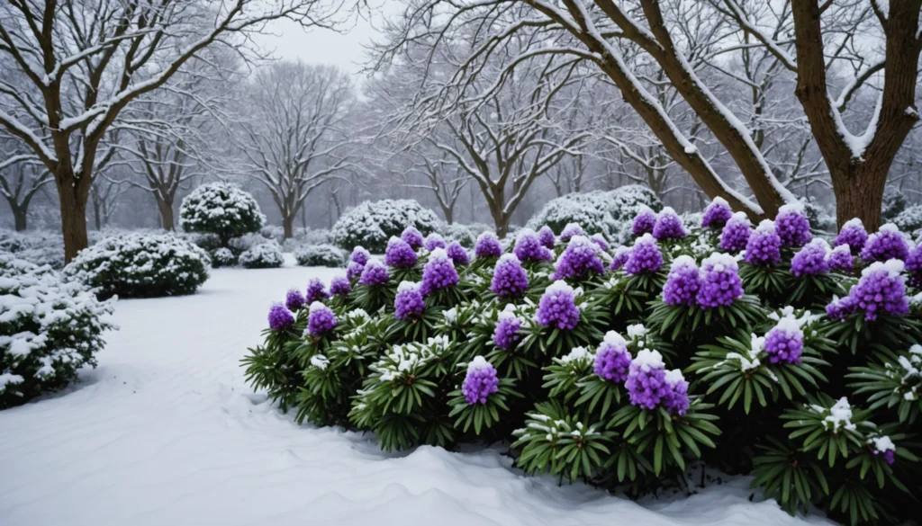 buisson résistant à l’hiver à fleurs violettes
